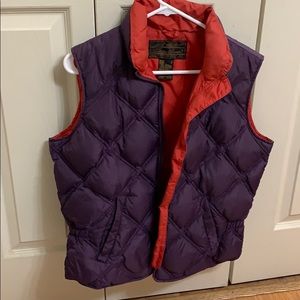 Retro Eddie Bauer puffy down vest with pockets